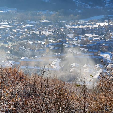  vista sul paese dopo una nevicata - © G.S. Marinelli, riproduzione vietata.