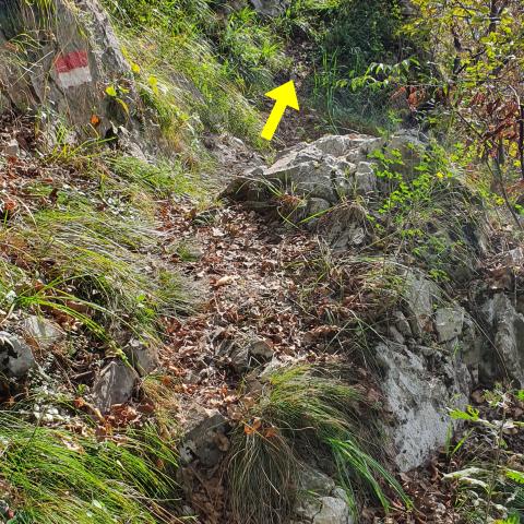 foto nr. 3 Il sentiero si sviluppa tra le rocce  - © G.S. Marinelli, riproduzione vietata.