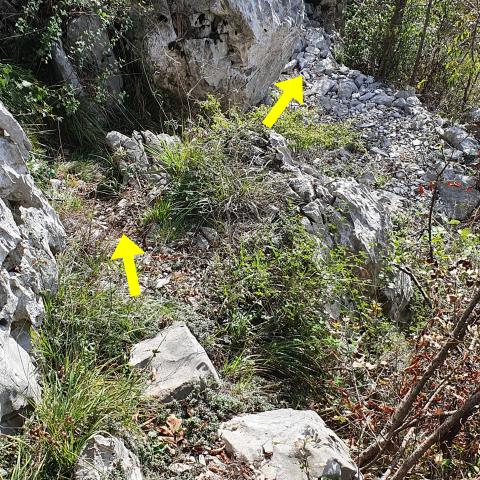 foto nr. 4 Il sentiero si sviluppa tra le rocce e richiede qualche attenzione - © G.S. Marinelli, riproduzione vietata.