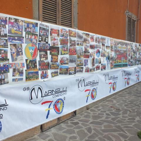 il secondo striscione con le fotografie storiche del Gruppo Sportivo  - &copy; G.S. Marinelli, riproduzione vietata.