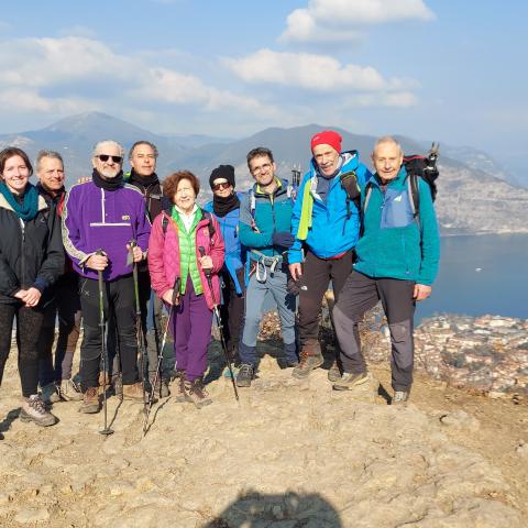 Foto di gruppo alla Balöta del Coren  - &copy; G.S. Marinelli, riproduzione vietata.