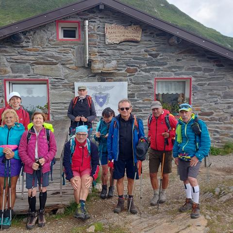 Il Gruppo al Rifugio Nani Tagliaferri  - &copy; G.S. Marinelli, riproduzione vietata.