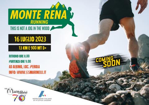 Monte Rena Running: il 16 Luglio la prima edizione